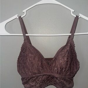 Adrienne Vittadini Lace Bralette in Mauve